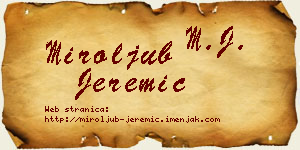 Miroljub Jeremić vizit kartica